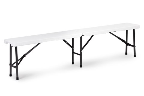 Zestaw cateringowy stół bankietowy 180cm 2 ławki biały ModernHome ModernHome Zestaw cateringowy stół bankietowy 180cm 2 ławki biały ModernHome ModernHome
