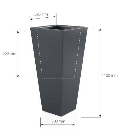 Designerska donica MONUMO SLIM LINE M Biała MONUMO Designerska donica MONUMO SLIM LINE M Biała MONUMO