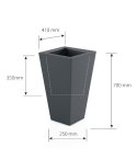 Designerska donica MONUMO SLIM LINE S Antracytowa MONUMO