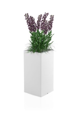 Designerska donica MONUMO TOWER POT Biała MONUMO