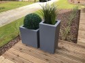 Designerska donica MONUMO TOWER POT Biała MONUMO
