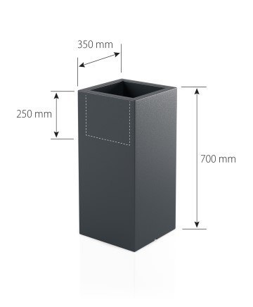 Designerska donica MONUMO TOWER POT Biała MONUMO Designerska donica MONUMO TOWER POT Biała MONUMO