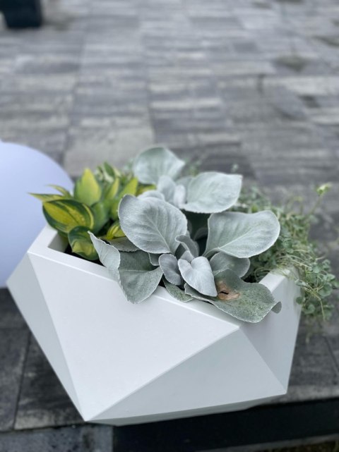 Designerska donica MONUMO VESARI Biała MONUMO Designerska donica MONUMO VESARI Biała MONUMO