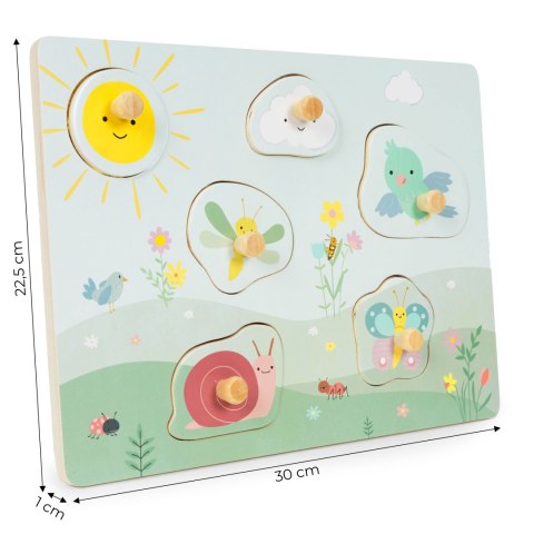 Drewniana tablica sensoryczna z różnymi rodzajami materiału ECOTOYS ECOTOYS Drewniana tablica sensoryczna z różnymi rodzajami materiału ECOTOYS ECOTOYS