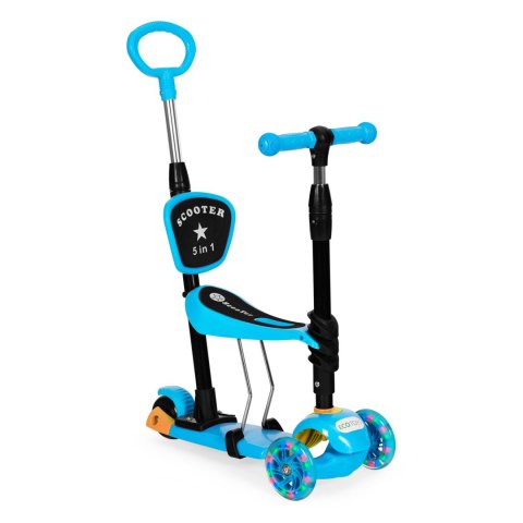 Hulajnoga trójkołowa balansowa led 3w1 świecące kółka - Niebieska ECOTOYS ECOTOYS Hulajnoga trójkołowa balansowa led 3w1 świecące kółka - Niebieska ECOTOYS ECOTOYS