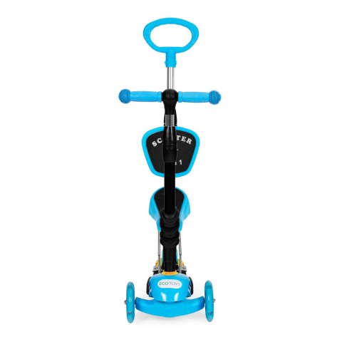 Hulajnoga trójkołowa balansowa led 3w1 świecące kółka - Niebieska ECOTOYS ECOTOYS Hulajnoga trójkołowa balansowa led 3w1 świecące kółka - Niebieska ECOTOYS ECOTOYS