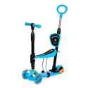 Hulajnoga trójkołowa balansowa led 3w1 świecące kółka - Niebieska ECOTOYS ECOTOYS