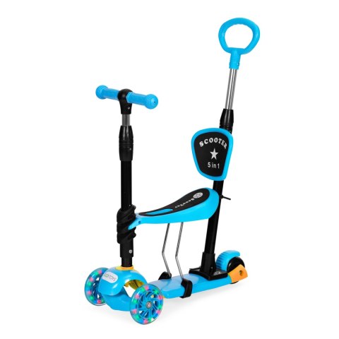 Hulajnoga trójkołowa balansowa led 3w1 świecące kółka - Niebieska ECOTOYS ECOTOYS Hulajnoga trójkołowa balansowa led 3w1 świecące kółka - Niebieska ECOTOYS ECOTOYS