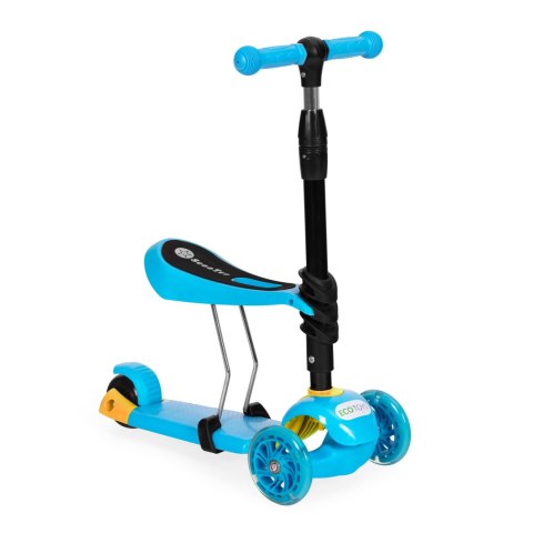 Hulajnoga trójkołowa balansowa led 3w1 świecące kółka - Niebieska ECOTOYS ECOTOYS Hulajnoga trójkołowa balansowa led 3w1 świecące kółka - Niebieska ECOTOYS ECOTOYS