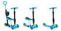 Hulajnoga trójkołowa balansowa led 3w1 świecące kółka - Niebieska ECOTOYS ECOTOYS