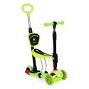 Hulajnoga trójkołowa balansowa led 3w1 świecące kółka - Zielona ECOTOYS ECOTOYS