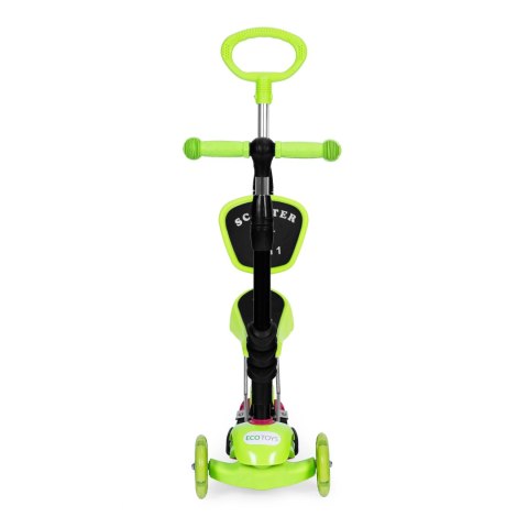 Hulajnoga trójkołowa balansowa led 3w1 świecące kółka - Zielona ECOTOYS ECOTOYS Hulajnoga trójkołowa balansowa led 3w1 świecące kółka - Zielona ECOTOYS ECOTOYS