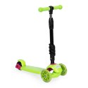 Hulajnoga trójkołowa balansowa led 3w1 świecące kółka - Zielona ECOTOYS ECOTOYS