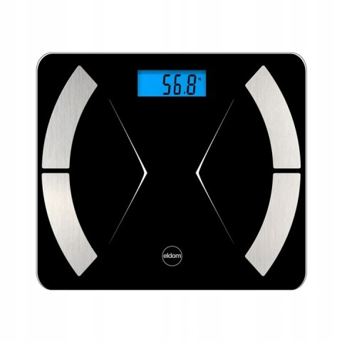 Inteligentna waga łazienkowa bluetooth Eldom TWO500 czarna ELDOM Inteligentna waga łazienkowa bluetooth Eldom TWO500 czarna ELDOM
