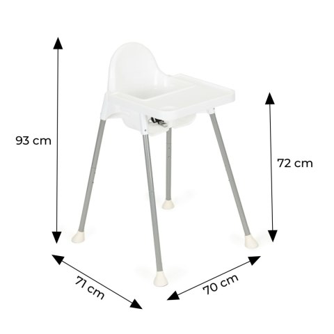 Krzesełko fotelik do karmienia 2w1 ECOTOYS biały ECOTOYS Krzesełko fotelik do karmienia 2w1 ECOTOYS biały ECOTOYS