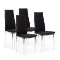 Krzesła zestaw 4 szt do salonu jadalni chromowane nogi ModernHome ModernHome