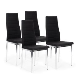 Krzesła zestaw 4 szt do salonu jadalni chromowane nogi ModernHome ModernHome