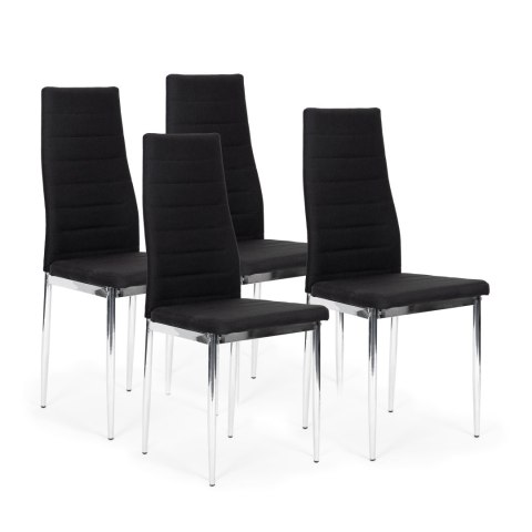 Krzesła zestaw 4 szt do salonu jadalni chromowane nogi ModernHome ModernHome