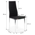 Krzesła zestaw 4 szt do salonu jadalni chromowane nogi ModernHome ModernHome