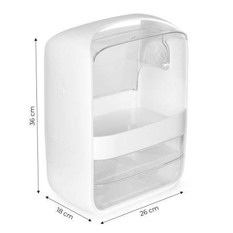 Organizer na kosmetyki skrzynka z szufladami - białe ModernHome Organizer na kosmetyki skrzynka z szufladami - białe ModernHome