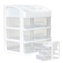 Organizer na kosmetyki z szufladami i przegrodami - biały ModernHome