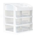 Organizer na kosmetyki z szufladami i przegrodami - biały ModernHome