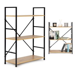 Regał drewniany metalowa rama szeroki LOFT 3 półki ModernHome ModernHome