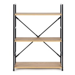 Regał drewniany metalowa rama szeroki LOFT 3 półki ModernHome ModernHome