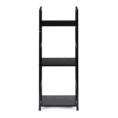 Regał drewniany nowoczesny metalowa rama LOFT 3 półki czarny ModernHome ModernHome Regał drewniany nowoczesny metalowa rama LOFT 3 półki czarny ModernHome ModernHome