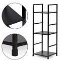 Regał drewniany nowoczesny metalowa rama LOFT 3 półki czarny ModernHome ModernHome