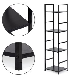 Regał drewniany nowoczesny metalowa rama LOFT 4 półki czarny ModernHome ModernHome
