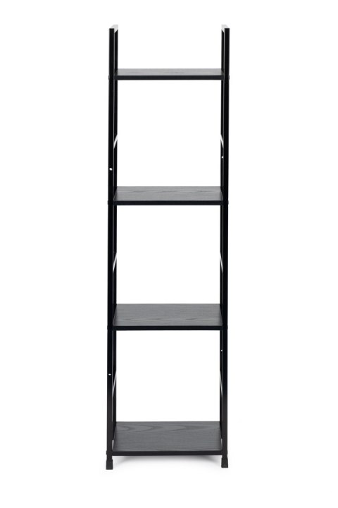 Regał drewniany nowoczesny metalowa rama LOFT 4 półki czarny ModernHome ModernHome Regał drewniany nowoczesny metalowa rama LOFT 4 półki czarny ModernHome ModernHome