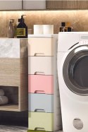 Regał z 5 wysuwanymi szufladami nogi z kółkami ModernHome ModernHome