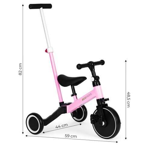 Rower trójkołowy biegowy 2w1 rączka do prowadzenia ECOTOYS ECOTOYS Rower trójkołowy biegowy 2w1 rączka do prowadzenia ECOTOYS ECOTOYS