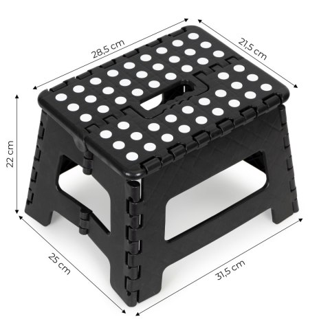 Stołek składany 1 stopniowy taboret z tworzywa 22 cm ModernHome Stołek składany 1 stopniowy taboret z tworzywa 22 cm ModernHome