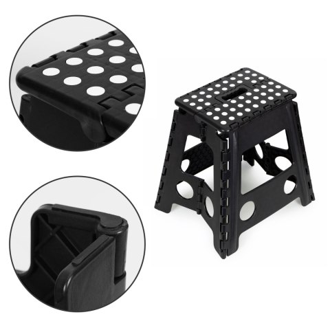 Stołek składany 1 stopniowy taboret z tworzywa 39 cm ModernHome Stołek składany 1 stopniowy taboret z tworzywa 39 cm ModernHome