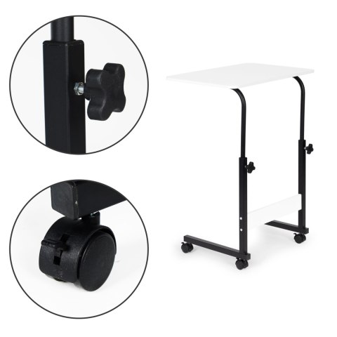 Stolik pod laptopa z kółkami biurko dostawiane do fotela kanapy biały ModernHome ModernHome Stolik pod laptopa z kółkami biurko dostawiane do fotela kanapy biały ModernHome ModernHome