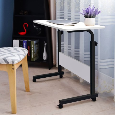 Stolik pod laptopa z kółkami biurko dostawiane do fotela kanapy biały ModernHome ModernHome Stolik pod laptopa z kółkami biurko dostawiane do fotela kanapy biały ModernHome ModernHome