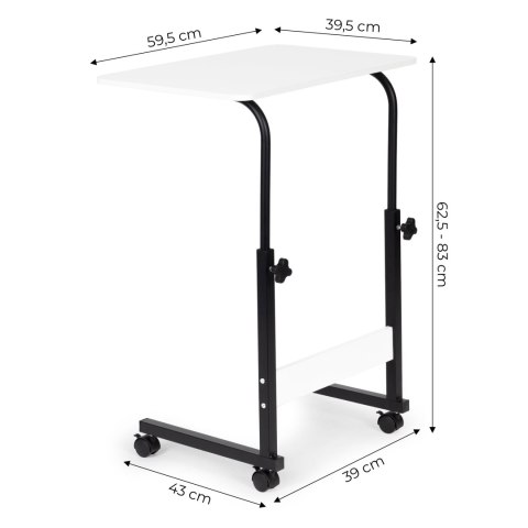 Stolik pod laptopa z kółkami biurko dostawiane do fotela kanapy biały ModernHome ModernHome Stolik pod laptopa z kółkami biurko dostawiane do fotela kanapy biały ModernHome ModernHome