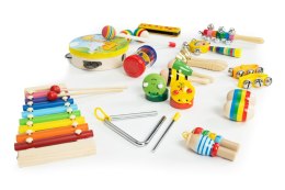 Zestaw drewnianych instrumentów dla dzieci 14 instrumentów ECOTOYS ECOTOYS
