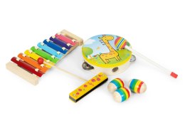 Zestaw drewnianych instrumentów dla dzieci 14 instrumentów ECOTOYS ECOTOYS