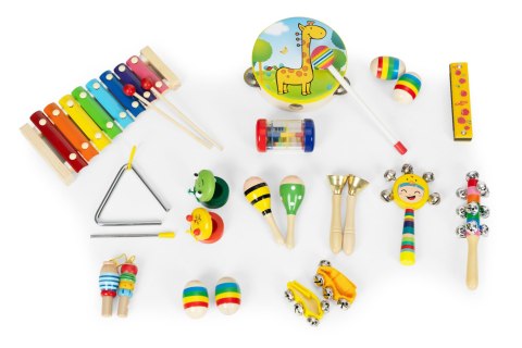 Zestaw drewnianych instrumentów dla dzieci 14 instrumentów ECOTOYS ECOTOYS Zestaw drewnianych instrumentów dla dzieci 14 instrumentów ECOTOYS ECOTOYS