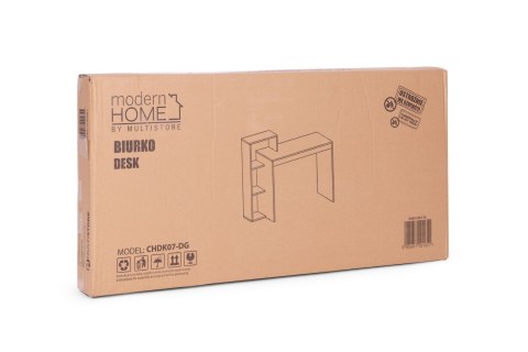 Biurko prostokątne biurowe komputerowe z regałem 4 półki ModernHome ModernHome Biurko prostokątne biurowe komputerowe z regałem 4 półki ModernHome ModernHome
