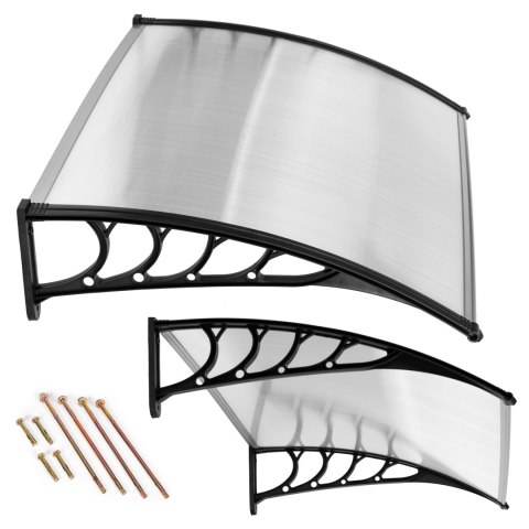 Daszek nad drzwi 120x100 cm zadaszenie osłona poliwęglan ModernHome ModernHome Daszek nad drzwi 120x100 cm zadaszenie osłona poliwęglan ModernHome ModernHome