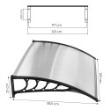 Daszek nad drzwi 120x100 cm zadaszenie osłona poliwęglan ModernHome ModernHome