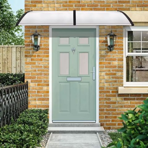 Daszek nad drzwi 150x80 cm zadaszenie osłona poliwęglan ModernHome Daszek nad drzwi 150x80 cm zadaszenie osłona poliwęglan ModernHome