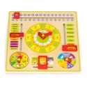 Drewniana tablica edukacyjna manipulacyjna kalendarz zegar ECOTOYS ECOTOYS