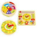 Drewniana tablica edukacyjna manipulacyjna kalendarz zegar ECOTOYS ECOTOYS