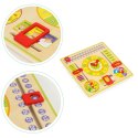 Drewniana tablica edukacyjna manipulacyjna kalendarz zegar ECOTOYS ECOTOYS