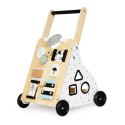 Drewniany chodzik pchacz wózek edukacyjny dla dzieci ECOTOYS ECOTOYS